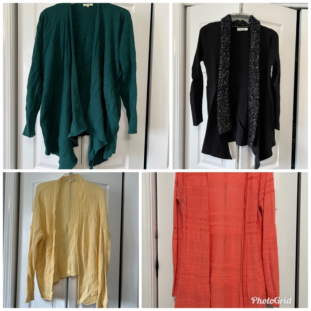Maurices/Cato Women's Cardigans - Teal, Black, Yellow, Coral